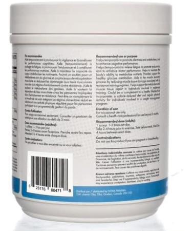 Nova Pharma Pre Workout Powder - Garcinia Cambogia - L Carnitine Supplement - Chromium Supplement - 40 Servings (Tangerine & berries) - Buy Online on SooperMarket.com