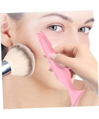 PLAFOPE Silicone Eyeliner Stencil 2pcs Silicone Beauty Ruler Eyelash Spoolies Face Cream Applicator Eyebrow Template With Wings 15.00X4.15X0.50CM Pink-1 - Buy Online on SooperMarket.com