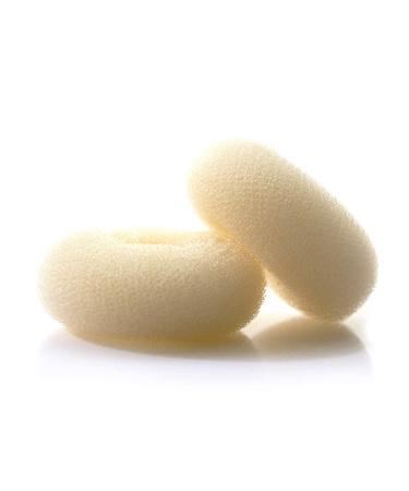 WACURRENTHYD Hair Donut Bun Maker Blonde Ring Style Bun 2PCS Chignon Hair Increase Doughnut Shaper for Thick and Long Hair (X-Large 4.5 Inch/Beige) Beige X-LARGE(4.5IN)