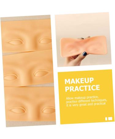 Baluue 4pcs Eyebrow Practice Block Makeup Practice Eye Make up Training Skin Practice Eye Board 16x7cm As Shown - Buy Online on SooperMarket.com