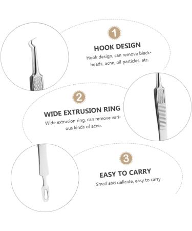 FOYTOKI 6 Pcs Clip Pimple Tweezers Mole Removal Scissor Blackhead Tweezers Kit Silver Stainless Steel - Buy Online on SooperMarket.com
