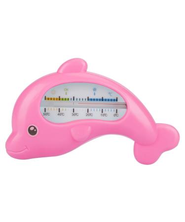 Cute Dolphin Bath Thermometer for Baby - Water Safety Measurement & Indoor Temperature (Rose Red Dolphin - Buy Online on SooperMarket.com