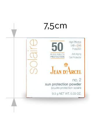Jean D'Arcel Solaire Protection Powder SPF 50 - Intensive UV Defense & Radiant Complexion - 9.5g Color No. 2 - International Shipping Available - Buy Online on SooperMarket.com