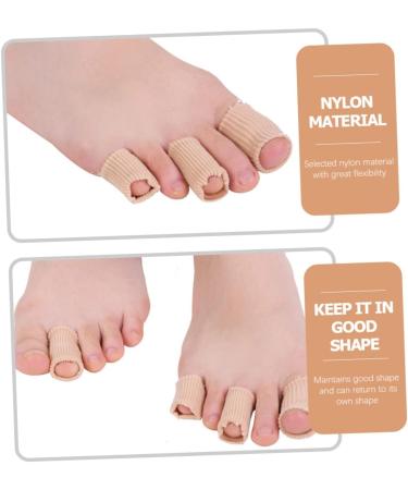 Healifty 6 Pcs Toe Cover Men's Gel Silicone Sleeves - Anti-Friction Toe Tubes & Finger Sleeves, Beige, Reusable & Cuttable - Buy Online on SooperMarket.com
