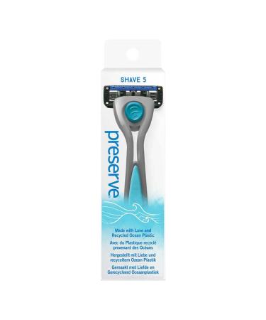PRESERVE: POPi SHAVE 5 Razor with Blade - Charcoal Grey (Pack of 6)