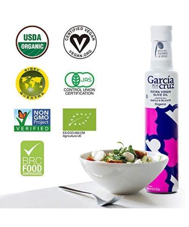 USDA Organic Award-Winning Extra Virgin Olive Oil - Cold Pressed Arbequina, 8.5 Fl Oz - Buy Online on SooperMarket.com