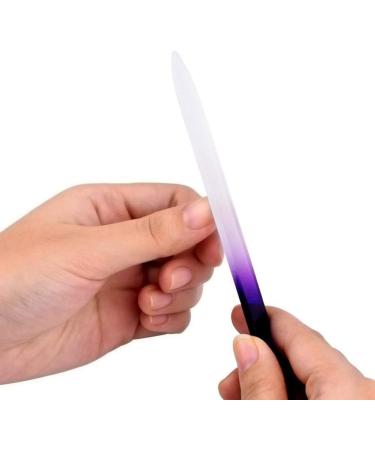 10 Pcs Glass Nail File Manicure Set - Professional Fingernail Care Tool - Buy Online on SooperMarket.com