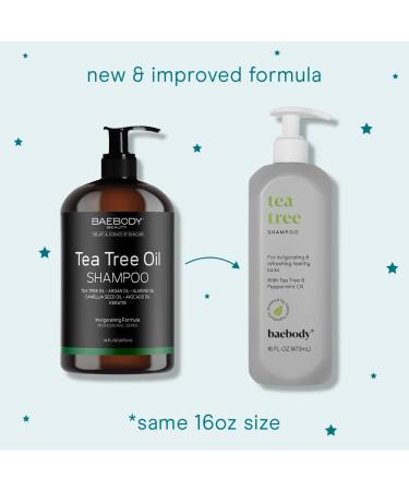 Baebody Tea Tree Oil Shampoo - Invigorating Tea Tree Shampoo for Healthy Scalp and Hair - Buy Online on SooperMarket.com