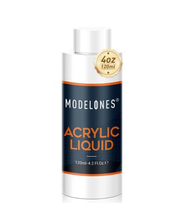 Modelones 4 oz Monomer Acrylic Nail Liquid - Professional Monomer - 120ml Acrylic Monomer Liquid for Acrylic Powder, Acrylic Nail Extension Halloween Nail Art - MMA Free, Non-Yellowing, Medium Drying A1-4oz Monomer