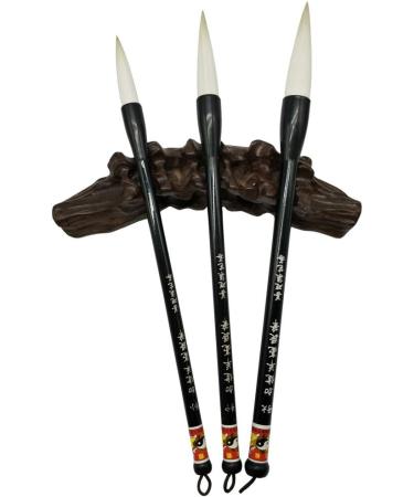 Easyou Hu Chinese Brush for Running Script Calligraphy and Flower Peony Sumi Drawing - 1.15 * 5cm - Jianhao Goat Hair with Little Wolf - jjtb S - Buy Online on SooperMarket.com