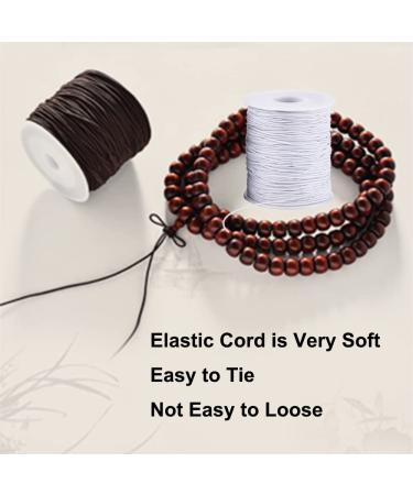 Elastic String for Bracelets 1mm - 2 Rolls Black+White - Stretchy Cord for Jewelry Making and Beading - Buy Online on SooperMarket.com