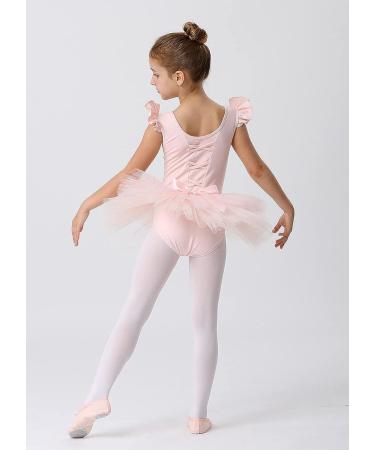 Danswan Ballet Tutu Leotard Toddler Girls Short Sleeve with Glitter Skirt - Ballet Pink (Fly Sleeve) - Size 6-7 Years - Buy Online on SooperMarket.com