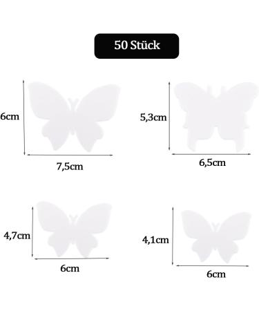 Alegre Edible Butterflies for Cakes - 50 White Decorative Muffin & Birthday Cake Toppers - Buy Online on SooperMarket.com