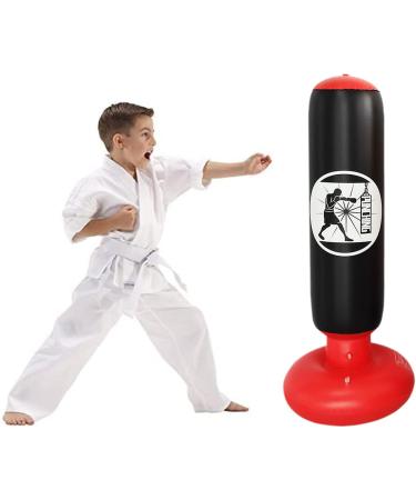 Kids Boxing Practice Set - Punching Bag for 3-8 Years with Gloves & Air Pump, Black - Buy Online on SooperMarket.com