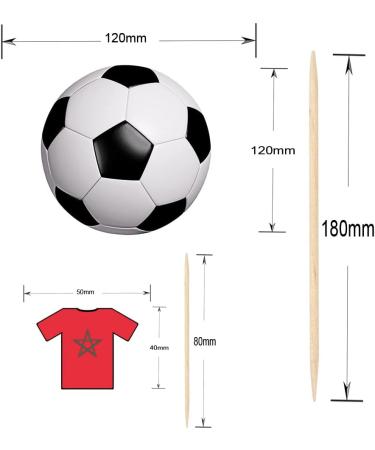 Morocco Football Party Food & Cupcakes Picks Decorations Toppers World Cup 2022 (pack of 14) - Buy Online on SooperMarket.com