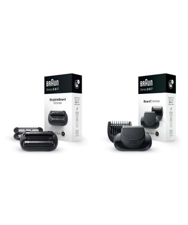 Braun EasyClick 3-day beard trimming attachment for razors men & easyClick beard trimmer attachment for razors men compatible with Series 5 6 and 7 electric shavers (razor models from 2020) 3-day beard trimmer.