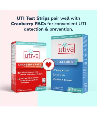 Utiva UTI Test Strips Home Test Kit for Urinary Tract Infection Clinically Accurate Results in 2 Minutes Urine Test Strips for Women and Men 3 Individual At Home UTI Tests 3 count (Pack of 1) - Buy Online on SooperMarket.com