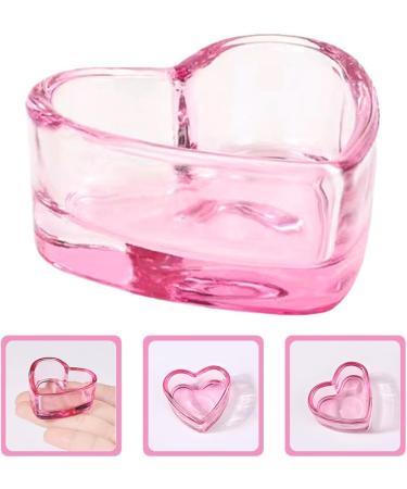 minkissy Nail Dappen Cup Heart Shape Dappen Dish Cups Acrylic Nail Dish Bowl Monomer Dish Glass Decorative Nail Brush Cup Manicure Tool Supply Pink - Buy Online on SooperMarket.com