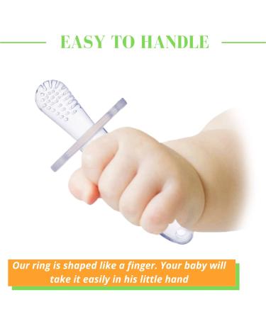 Baby Teething Toys - Mushroom Teether Toy Silicone Brush Ring (X2) - Buy Online on SooperMarket.com