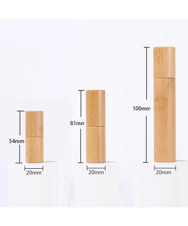 Zeoabsy 3-Piece 5ml Clear Glass Bottles Set - Bamboo Roll-On with Stainless Steel Scooters Funnel & Opener for Essential Oils & Aromatherapy - Buy Online on SooperMarket.com