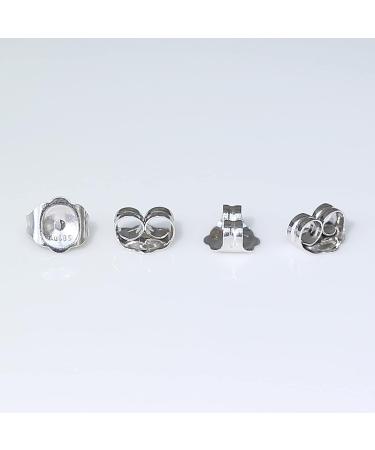 LUCKMORA 14K White Gold Earring Backs | 0.15g AU585 Butterfly Replacements for Studs | Hypoallergenic Pierced Secure Design - Buy Online on SooperMarket.com