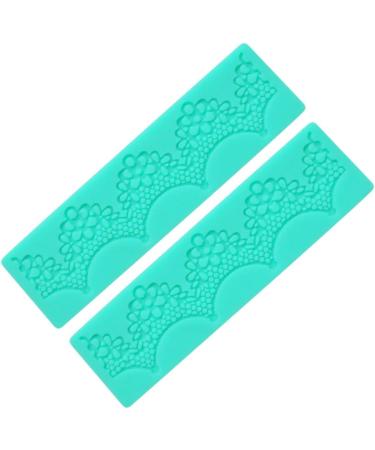 HOMSFOU 4 Pcs Cakesicles Mold De para Gelatinas Silicone Molds Cake Mold Cake Toppers Cake Decorations Fondant Molds DIY Mould Silicone Baking Mold 3D Fringe Lace 17.5X4.8CMx2pcs Greenx2pcs - Buy Online on SooperMarket.com