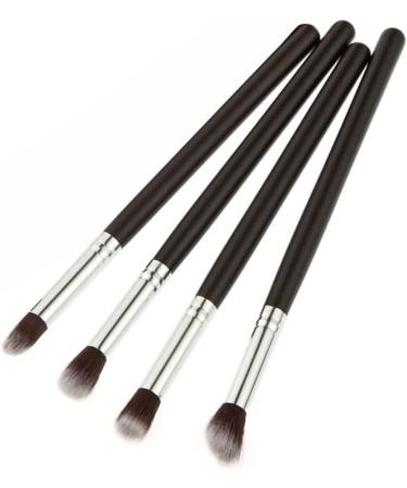 FOYTOKI 4pcs Set Eye Make-up Brush Kit Black and Silver Eye Shadow Brush Eyeshadow Brushes Makeup Tool - Buy Online on SooperMarket.com