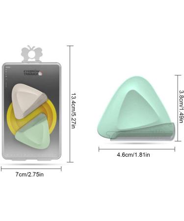 Botiniv 5 PCs Eyebrow Razor Set for Men & Women | Triangular Multi-Purpose Stainless Steel Facial Razors - Purple & Green - Buy Online on SooperMarket.com