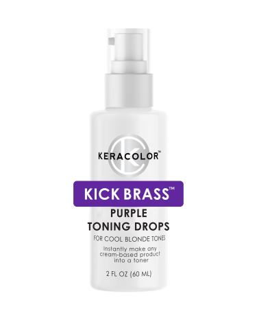 Keracolor Purple Toning Drops Concentrate To Create Your Own Purple Shampoo For Blonde Hair - Mix w/Any Shampoo, Conditioner, Or Cream Styler, Violet, (Purple) 2 Fl. Oz.