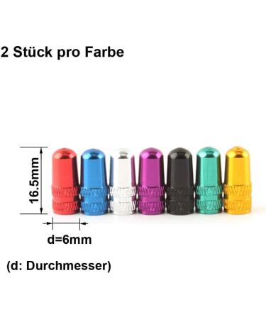 Shop Shipeekin 14-Part Multi-Colored French Valve Caps Set - Aluminum Alloy Presta Valve Caps & Adapters for Bicycle Dust Protection - Buy Online on SooperMarket.com