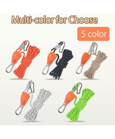 Hikeman Camping Rope with Ratchet Pulley | Adjustable Guy Lines for Tent, Canopy, Kayak & Grow Light | Khaki - Buy Online on SooperMarket.com