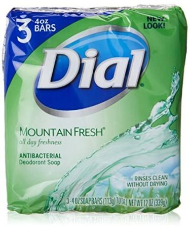 Dial Mountain Fresh Antibacterial Deodorant Bar Soap 3 4 oz Soap Bars (Packs of 6)