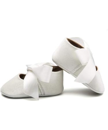 RVROVIC Baby Girl Moccasins - Princess Sparkly Soft Sole Shoes for Infant Girls 0-6 Months, White - Buy Online on SooperMarket.com