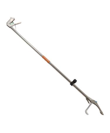 Foldable Self Lockable Stainless Steel Reptile Grabber Snake Tong Snake Catcher Stick Rattlesnake Catcher Grabber Pick-up Handling Tool Snake Tong Foldable Reptile Grabber Catcher Handling Too