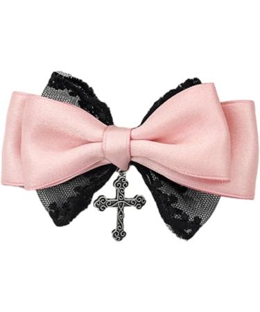 Gothic Lace Hair Clip Bow Large Barrette Bow Flat Clips Barrette Hairpin Bow Elegant Hair Clip for Bunches - Buy Online on SooperMarket.com