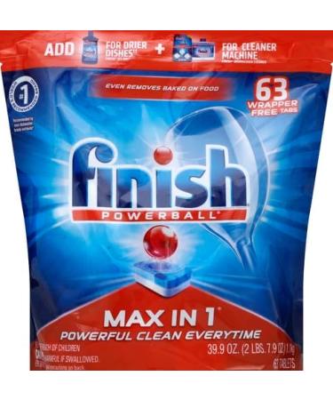 Buy FINISH Classic Dishwasher Detergent 60ct - Powerball for Ultimate Cleaning | Fast International Shipping - Buy Online on SooperMarket.com