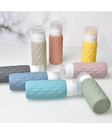 FIOERDTUIE Silicone Travel Containers Anti-Drip Valve Prevents Spills Repeated Extrusion Without Deformation Travel Size Containers Label paper - Buy Online on SooperMarket.com