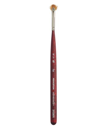 Princeton Velvetouch  Series 3950  Paint Brush for Acrylic  Oil and Watercolor  Mini- Fan  20/0