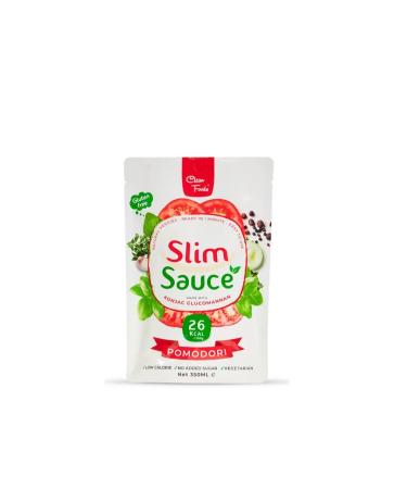 CleanFoods SlimSauce Pomodori 350 ml I Tomato Sauce with Only 26 Calories/100 g I Natural Ingredients GMO Free I No Sugar Added Gluten Free Calorie Low