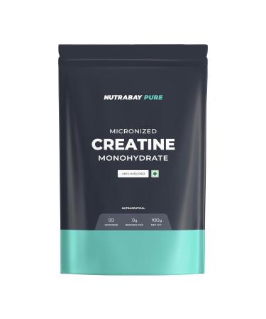 Newtrab.ay Pure Micronised Creatine Monohydrate Powder (100g Unflavoured) Pre/Post Workout Supplement for Muscle Repair & Recovery | Supports Athletic Performance & Power