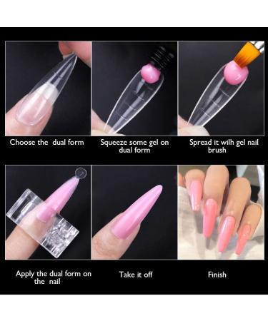 120pcs Poly Nail Extension Forms - Full Cover Dual Tips for Acrylic & Poly Gel Manicures - Buy Online on SooperMarket.com