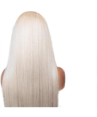 BGHJUE Platinum Blonde Wig 26 - Synthetic Lace Front Wig with Baby Hair | Glueless Heat Resistant Wigs for Women - Buy Online on SooperMarket.com