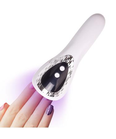 UV Nail Lamp Layhou Mini UV Nail Lamp with LCD Display Rechargeable USB Handheld Nail Lamp with 60s 90s Timer Portable Nail Lamp With for Girls and Women