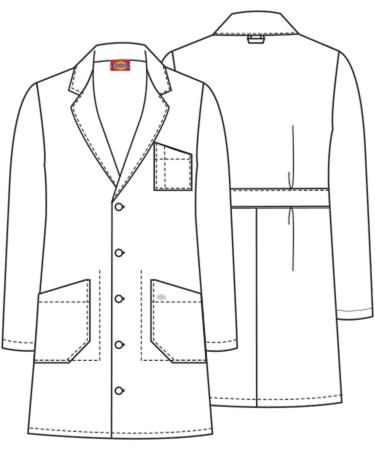 Dickies EDS Professional Lab Coat 37 83404 - White, Medium | Men & Women Scrubs - Buy Online on SooperMarket.com