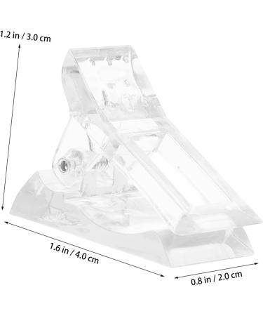 Mikinona 72 Pcs Nail Clip Extension Clamp Nail Binder Clips Manicure Extension Finger Nail Extension Clips Nail Tip Clips Clamps Heavy Duty Nail Dip Kits Equipment Plastic Crystal White 4X3X2CMx6pcs White Pinkx6pcs - Buy Online on SooperMarket.com