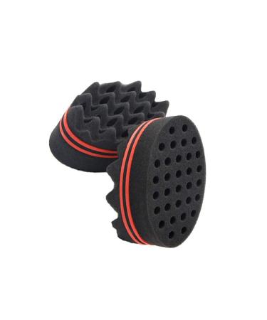 Dajidafu 2 Pieces Brush Barber Twist Sponge Hair Sponge Different Hairstyles Unlimited Use Moisture Resistance Brush for Kids