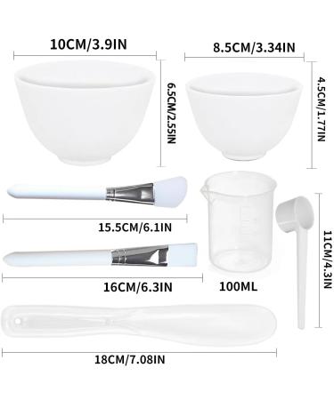 7-in-1 Face Mask Mixing Bowl Set | SPA Quality Tool Kit with Brushes Silicone Bowls Spatula & Measuring Tools for Flawless Skincare - Buy Online on SooperMarket.com