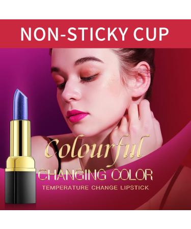 Yaper Color Changing Waterproof Lipstick Set for Women - Long Lasting & Non-Sticky - Magic Temperature Technology - Blue, Black & Red - Buy Online on SooperMarket.com