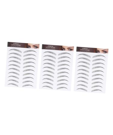 PLAFOPE Eyebrow Sticker 3 Sheets Waterproof Eyebrow Stickers Makeup Tools False Peel Fake Eyebrow Stickers Cosmetic