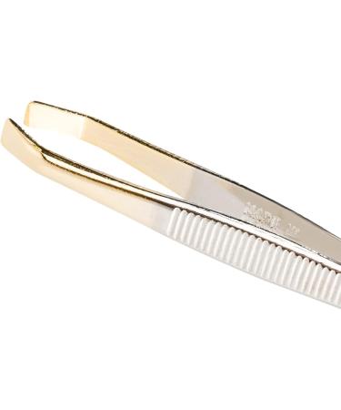 REMOS 8cm Tweezers with Cranked Straight & Gold Plated Tip - Precision Beauty Tool - Buy Online on SooperMarket.com